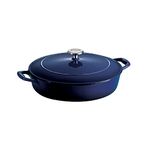 Tramontina Enameled Cast Iron Covered Braiser Gradated Cobalt 4-Quart, 80131/069DS