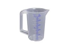 Hunersdorff 935000 Graduated Can with Closed Handle, White/Blue, 500 ml