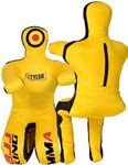 Un-Filled Wrestling Dummy Grappling Dummy Jiu Jitsu Dummy for BJJ Judo Karate Training Adult Kids and Youth Practice Dummies (Yellow Sit, 5ft / 60 inches)