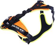 Julius-K9 Mantrailing Harness, Size: M, Uv Orange with Neon Edge, 0.3 kg