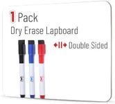 Mr. Pen- Dry Erase Lapboard, 11.75" x 8.9", Double Sided with 3 Dry Erase Markers, Small Dry Erase Board, Mini Dry Erase Board, Dry Erase Board for Kids, Dry Erase Lap Board, White Boards Lapboard