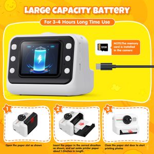 HiMont Kids Instant Print Camera – Black