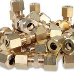 LTWFITTING 1/4-Inch OD Compression Union,Brass Compression Fitting(Pack of 30)