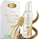 Vitamins Hair Serum Keratin Treatment - Biotin Collagen and Coconut Oil Hydrating Moisturiser for Frizzy Dry Damaged Hair - Anti Frizz Heat Protection for Curly Wavy or Straight Hair