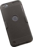 Case with Clip for iPod Touch 5/6/7, Nakedcellphone Black Ribbed Hard Cover + Belt Hip Holster Holder Combo for Apple iPod Touch 5th 6th 7th Gen (Models A1421 A1509 A1421 A1574 A2178)