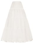 GRACE KARIN Retro Ankle Length Petticoat Underskirt for Long Dress (M,Ivory)