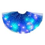 SHITOUJI Tutu Skirts for Women LED Light Up Glitter Star Sequins Tutu Adult Teen Skirt Ballet Dance Parties Fancy Dress for Dress-up Parties Halloween Costumes Blue