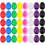 EVNEED 40 Pcs Plastic Egg Shakers Set Percussion Musical Egg Maracas Kids Toys with 8 Colors for Child Toys Music Learning DIY Painting,easter eggs,Xmas gifts for baby