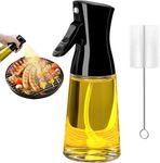 Showvigor Olive Oil Sprayer for Cooking, 180ML Glass Bottle with Brush, Canola Oil Vinegar Spray Mister, Healthy Cooking Gadgets for Air Fryer, Baking, BBQ, Grilling, Refillable Kitchen Accessories