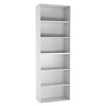 URBNLIVING Wide 6 Tier Wooden Shelf Display Bookcase (White), One Size