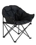 Vango Embrace Camping Chair - Padded Wrap-Around Design, Durable Steel Frame, Lightweight Portable Outdoor with Carry Bag, High Weight Capacity (120kg) for Camping, Festivals (Grey)