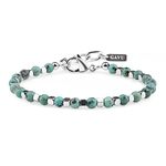 GAVU Semi Precious Gemstone African Turquoise Blue Stone Bracelet