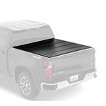 LEER HF650M Quad-Folding Truck Bed Tonneau Cover, Fits Chevy Silverado and GMC Sierra, Years 2019-2025, 5'8" Truck Bed, Black