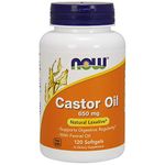 NOW Castor Oil 650mg,120 Softgels