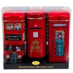 New English Teas English Icon Tea Tins Gift Set with 42 English Breakfast teabags