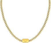 VNOX Gold Initial Necklace for Men,