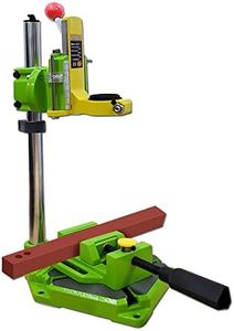 Vertical Drill Stand, Spindle Collar Diameter 38mm-43mm, Attachable to Electric Drills, 2.5 Inch Mivis with Vise, 90 Degree Adjustable Electric Drill Stand (with Vise)