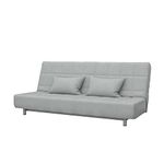 Soferia Replacement Compatible Cover for Beddinge 3-Seat Sofa-Bed, fabric Eco Leather Light Grey