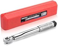 Neiko 03714A 1/4" Drive Adjustable Click Torque Wrench, Chrome Vanadium Steel | 20-200 Inch-Pound 10.75" Length