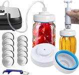 Mason Jar Vacuum Sealer and Accessory Hose Compatible with FoodSaver Vacuum Sealer Portable Hand Pump Vacuum Sealer for Jars Regular & Wide Mouth and Lid, Jar Vacumn Sealer Kit for Food Storage