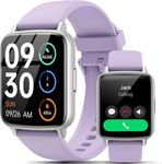 Smart Watch for Men Women Answer/Make Calls,Fitness Watch with Heart Rate Monitor Sleep Monitor, 100+ Sports Activity Trackers, IP68 Waterproof, Smartwatch for Android/iOS,1.85"HD (SILVER+PURPLE)