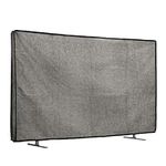 kwmobile Dust Cover for 32" TV - Linen TV Display Protector for TVs - Protect Your TV Screen - Dark Grey