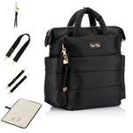 Itzy Ritzy Dream Convertible Diaper Bag Tote Backpack - Baby Diaper Bag - 14 Pockets Including 2 Insulated Pockets, Changing Pad, Laptop Pocket, 2 Backpack Straps & Removable Strap (Midnight Black)