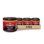 Folgers Black Silk Dark Roast, Ground Coffee, 641g Canisters (Pack of 6)