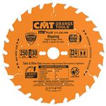 CMT 271.250.24M ITK Plus RIP and Crosscut Saw Blade HW 250X2.4/1.6X30 Z24 ATB+S