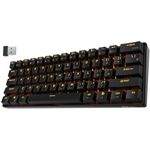 RK ROYAL KLUDGE RK61 Wireless 60% Triple Mode BT5.0/2.4G/USB-C Mechanical Keyboard, 61 Keys Bluetooth Mechanical Keyboard, Compact Gaming Keyboard with Software (Hot Swappable Blue Switch, Black)