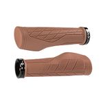 SOLODRIVE Ergonomic Design Bike Grips, Comfortable Bicycle Handlebar Grips, Single Lock-on Mountain Bike Grips, Non-Slip Handle Grips, Fit MTB, E-Bike, Hybrid, City Commuter Bikes, Scooter (Brown)