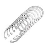 uxcell 52mm External Circlip C-Clip Retaining Snap Rings 304 Stainless Steel 10pcs