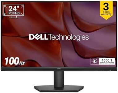 Dell SE2425HM 24"/60.96cm FHD Monitor, Ultra-Thin Bezels, 100Hz IPS Panel, 5 ms Response, Contrast 1000:1, Tilt Adjust, HDMI, VGA, Warranty 3 Years, Comfortview Plus, TÜV Rheinland 3-Star Eye Comfort