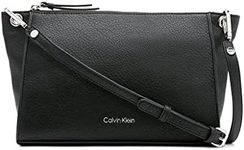 Calvin Klein Women's Millie Novelty Backpack Reyna Crossbody, Black/Silver, One Size