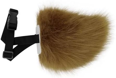 Adolala Plush Faux Fur Bunny Tail Cosplay Rabbit for Halloween Christmas Easter Costume Accessories Brown