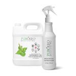 PUROLEO Peppermint Essential Oil 32 Fl Oz/946 ML With 32 Fl Oz/946 ml Trigger Spray Pump (Packed In Canada) 100% Pure Natural Undiluted, for Aromatherapy essential oils