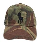 Polo Ralph Lauren Mens Cotton Chino Hat, Camo (Black Logo), One Size