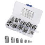 50Pcs Quick Thread Insert, Stainless Steel Inner Thread Self Tapping Thread Inserts Set Thread Reinforce Repair Tool M3-M12 with a Storage Case