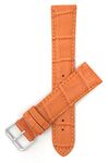 Bandini 16mm Womens Italian Leather Watch Band Strap - Orange - Alligator Pattern