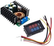 Shockley Mini Digital Voltmeter DC 100V 10A Panel VoltAmp Voltage Current Meter + Dc 9A 300W Step Down power supply Buck Converter 7-40V - 1.2-35V Power (VoltAmp Meter + buck Converter)