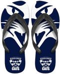 Geelong Cats AFL Thongs Plugger Flip Flops - Large