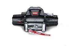 WARN 88990 ZEON 10 Electric 12V Winch with Steel Cable Wire Rope: 3/8" Diameter x 80' Length, 5 Ton (10,000 lb) Pulling Capacity