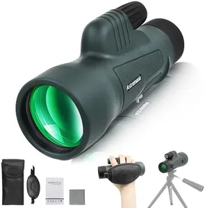 Astromania Monocular Telescope 12x50 HD K9 Prism - High Power & Compact, Waterproof, Fogproof, Shockproof for Birdwatching, Camping, Wildlife - Multi-Coated Optics, Rubber Armor & Non-Slip Grip