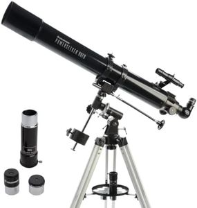 Celestron 21048 Power Seeker 80EQ Telescope, Refractor Telescope for Beginners, 80mm Aperture, Perfect for Planets and Moon, Black