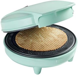 Bestron AWCM700 Squirrel Maker with Cone, Non-Stick Coated, 700 Watt Waffle Machine, Mint Green, Metal