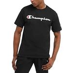 Champion Men's Classic Jersey Graphic T-Shirt Shirt, Black, Large