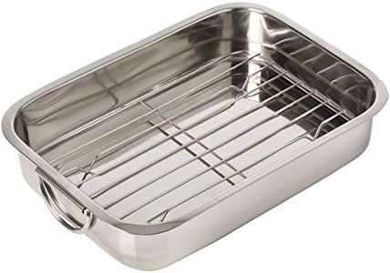 GSW 809306 Square Pan with Inserts 809252 Square Roasting Tray Stainless Steel with 30 cm, stainless steel, Silver, 30 x 25 x 6,1 cm