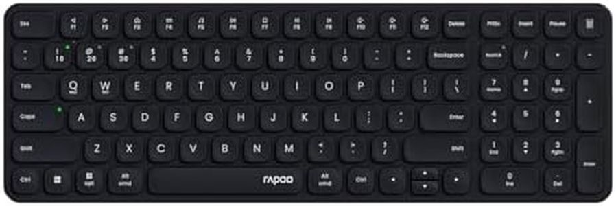 Rapoo E9310M Wireless Keyboard for Mac/iPad/PC, Multi-Device Bluetooth Keyboard with Number Pad, Low-Profile, Quiet Typing, 99-Key, Battery Powered, Support 4 Devices for Windows, Linux, Chrome, Mac