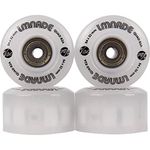 LMNADE Roller Skate Wheels - LED Light Up Accessories for Skating, Pack of 4 Flashing Quad Skate Replacement Wheel with Bearings, 62mm Outdoor and Indoor Soft Rollerskate Boot Flash Lite Wheels