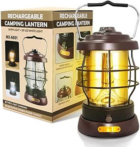 UniqueFire Retro Camping Lantern Rechargeable 1500LM 2 Modes Dimmable,Portable Electric Hurricane Lamp Hands-Free Flashlight,5000 mAh Big Capacity Battery LED Lanterns for Power Outages Indoor